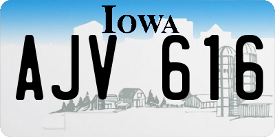 IA license plate AJV616