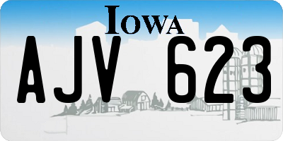 IA license plate AJV623