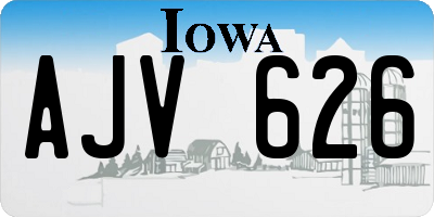 IA license plate AJV626