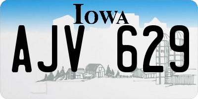 IA license plate AJV629