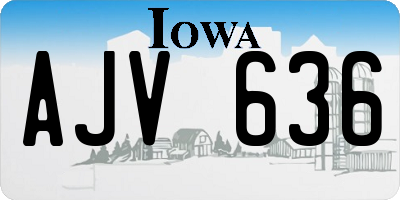IA license plate AJV636