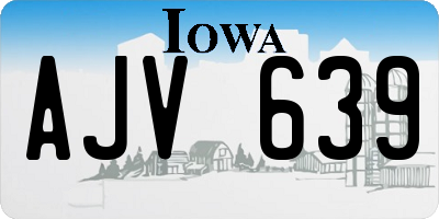 IA license plate AJV639