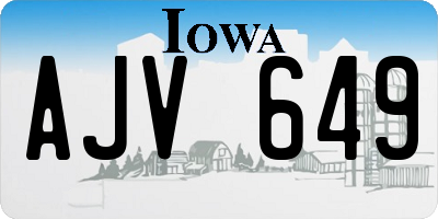 IA license plate AJV649