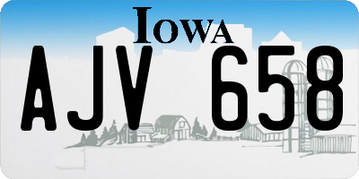 IA license plate AJV658