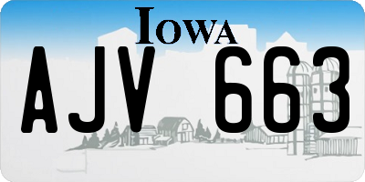 IA license plate AJV663