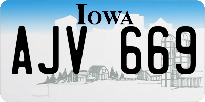 IA license plate AJV669