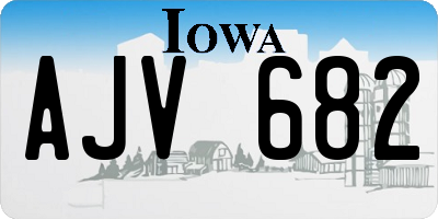 IA license plate AJV682