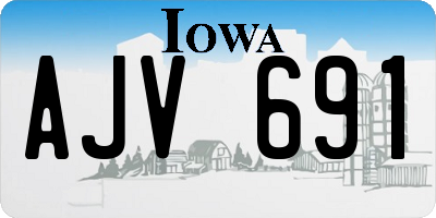 IA license plate AJV691
