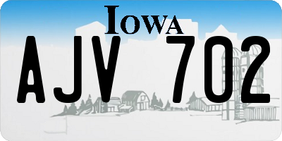 IA license plate AJV702