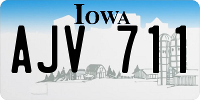 IA license plate AJV711
