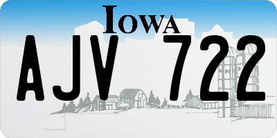 IA license plate AJV722