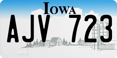 IA license plate AJV723