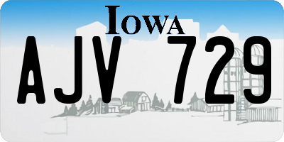 IA license plate AJV729