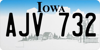 IA license plate AJV732