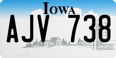 IA license plate AJV738