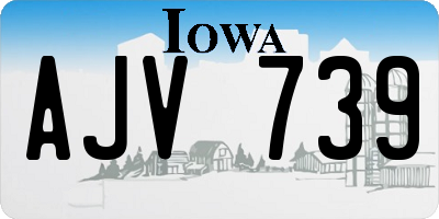 IA license plate AJV739