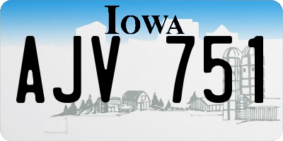 IA license plate AJV751