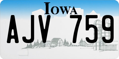 IA license plate AJV759