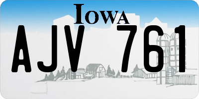 IA license plate AJV761