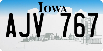 IA license plate AJV767