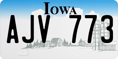 IA license plate AJV773