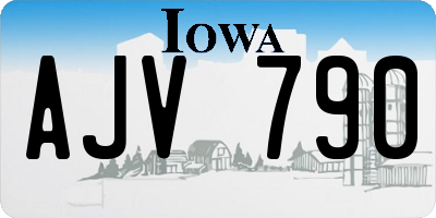 IA license plate AJV790