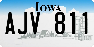 IA license plate AJV811