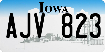 IA license plate AJV823