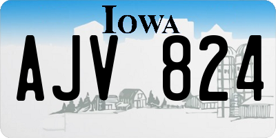 IA license plate AJV824