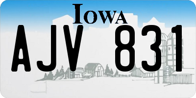 IA license plate AJV831