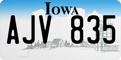 IA license plate AJV835