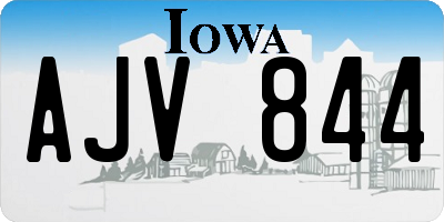 IA license plate AJV844