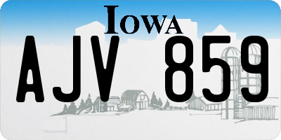 IA license plate AJV859