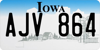 IA license plate AJV864