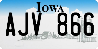 IA license plate AJV866