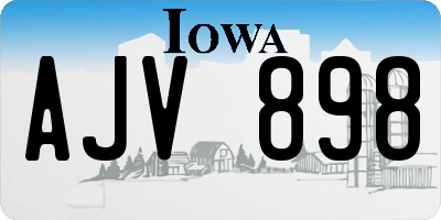 IA license plate AJV898