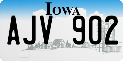 IA license plate AJV902
