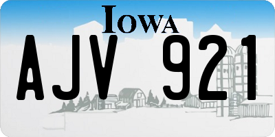 IA license plate AJV921