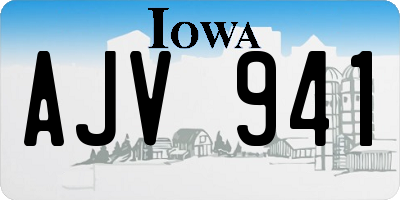 IA license plate AJV941