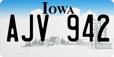 IA license plate AJV942