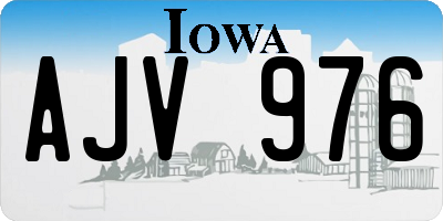 IA license plate AJV976