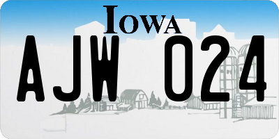 IA license plate AJW024