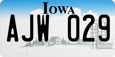 IA license plate AJW029