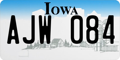 IA license plate AJW084