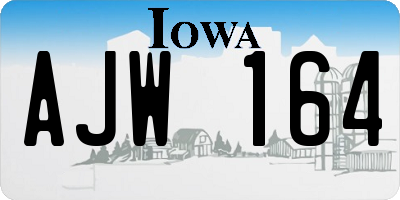 IA license plate AJW164