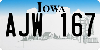 IA license plate AJW167