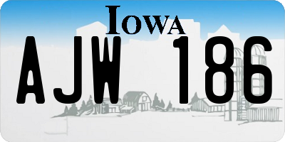 IA license plate AJW186
