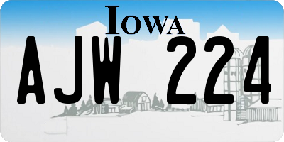 IA license plate AJW224