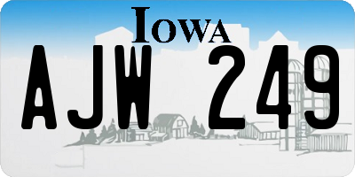 IA license plate AJW249