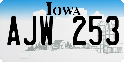 IA license plate AJW253